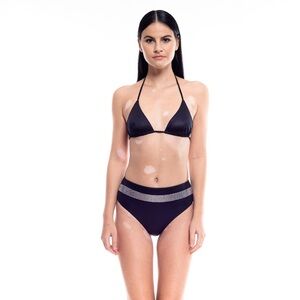 SHINE BRIGHT - Black Glamour Bikini Set in Jet Set Jaguar